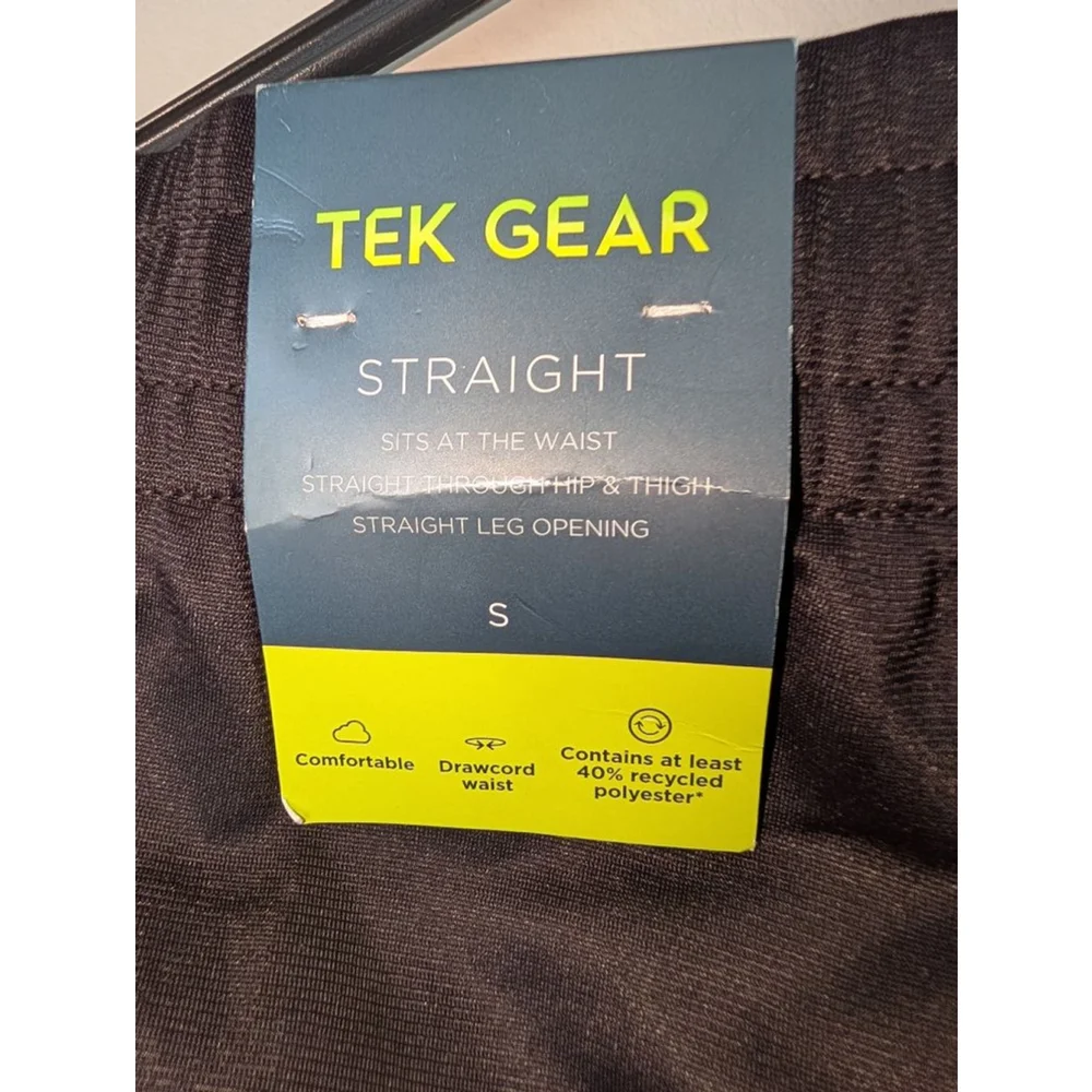 Tek Gear Black Straight Leg Sweatpants S with White Stripe , Mens